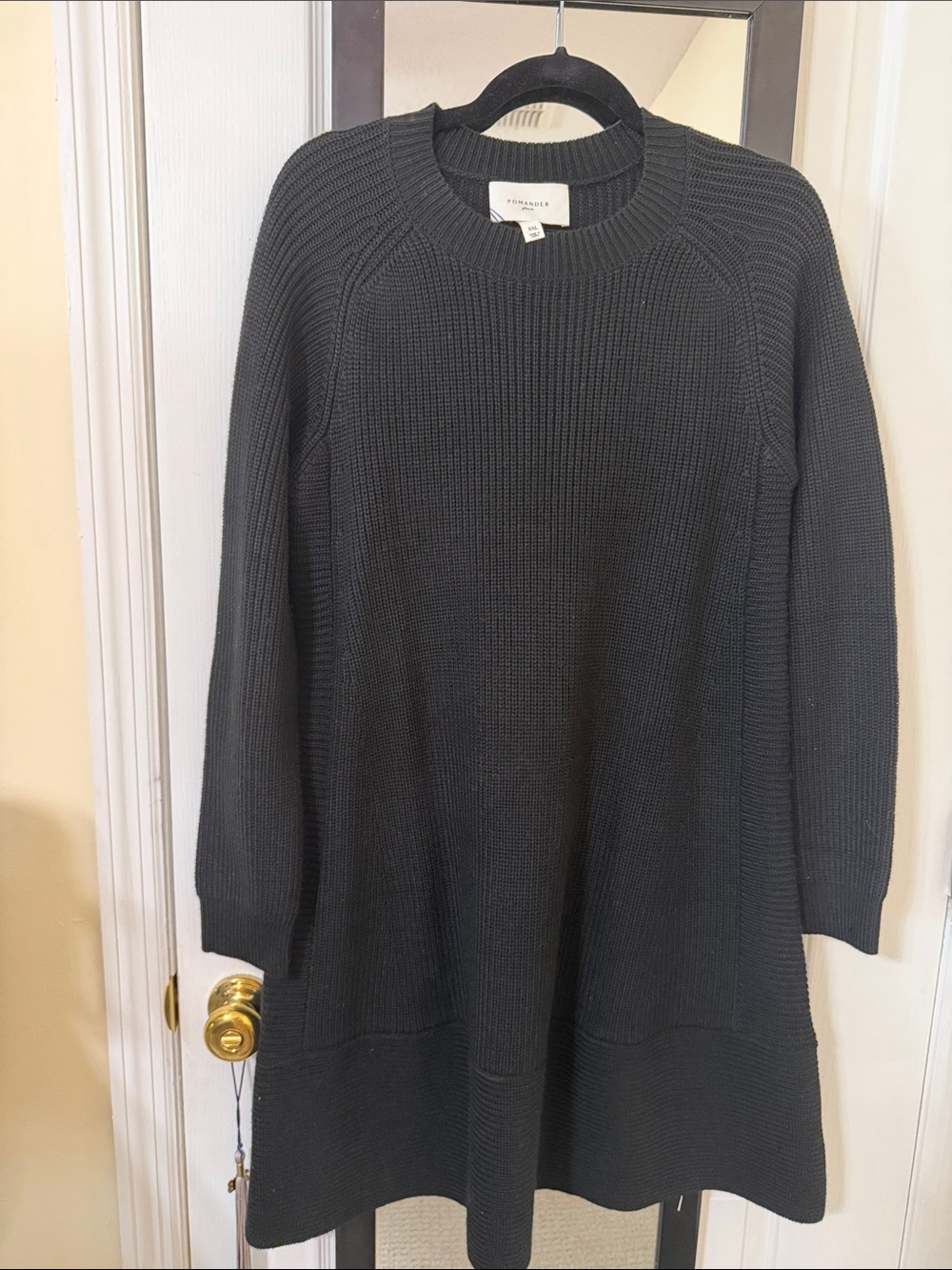Pomander Place Dark Gray Knit Sweater Dress